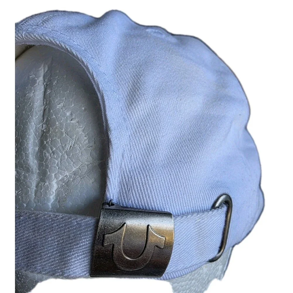 True Religion Optic White Rainbow Buddha Logo Hat Cap Strapback Adjustable